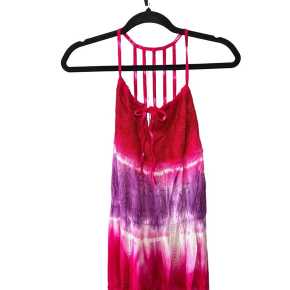 Raga Anthropologie / Tie Dye Maxi Dress / Boho Embroidered Dress - Picture 1 of 2